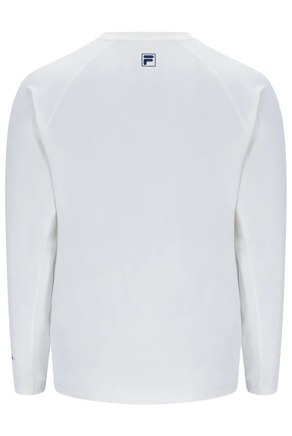 Off-White-Tennis-T-Shirt mit langen Ärmeln für Herren