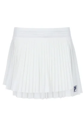 Off-White-Tennisrock für Damen mit Falten und Wickeloptik