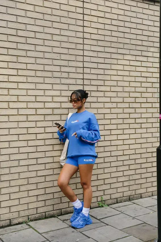 Palastblaue Fila x TALA SKINLUXE Radhose