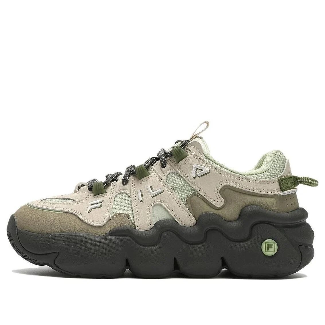 Panini-Laufschuhe „Beige-Grün“