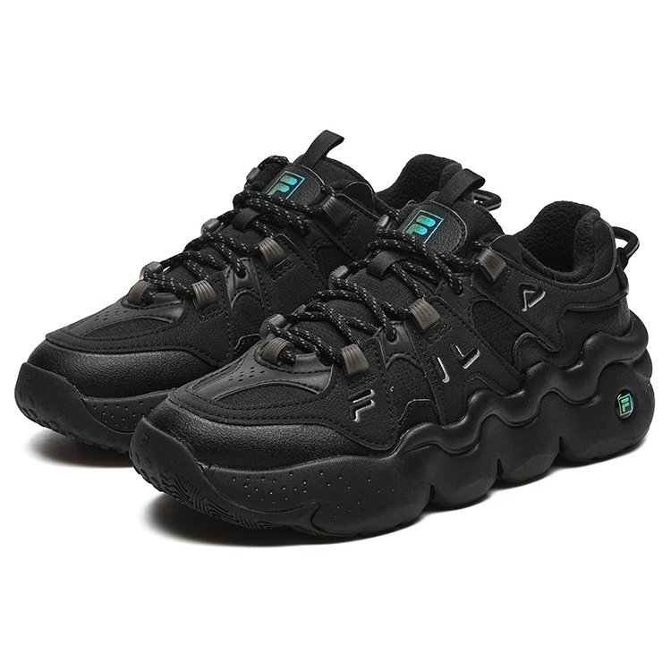 Panini We Velour Retro-Basketballschuhe „Schwarz“