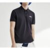 Polohemd mit Kurzarm und gesticktem Logo, blau