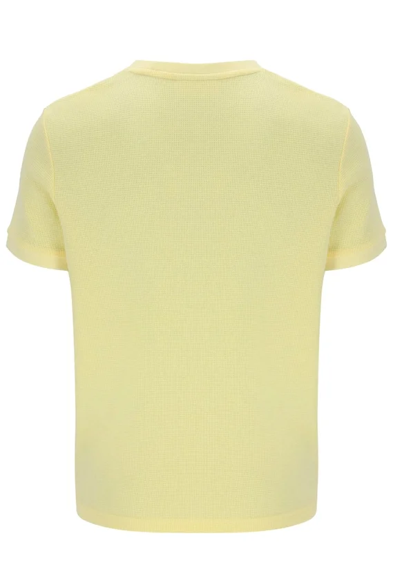 Popcorn Ash Micro Waffle Ringer T-Shirt