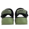 Puff-Sandalen „Schwarz Grün“