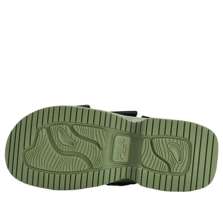 Puff-Sandalen „Schwarz Grün“