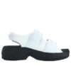 Puff-Sandalen „Weiß Schwarz“