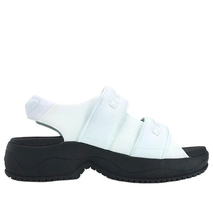Puff-Sandalen „Weiß Schwarz“