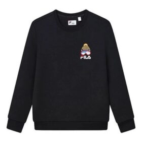 Pullover mit kleinem Logo „Schwarz“