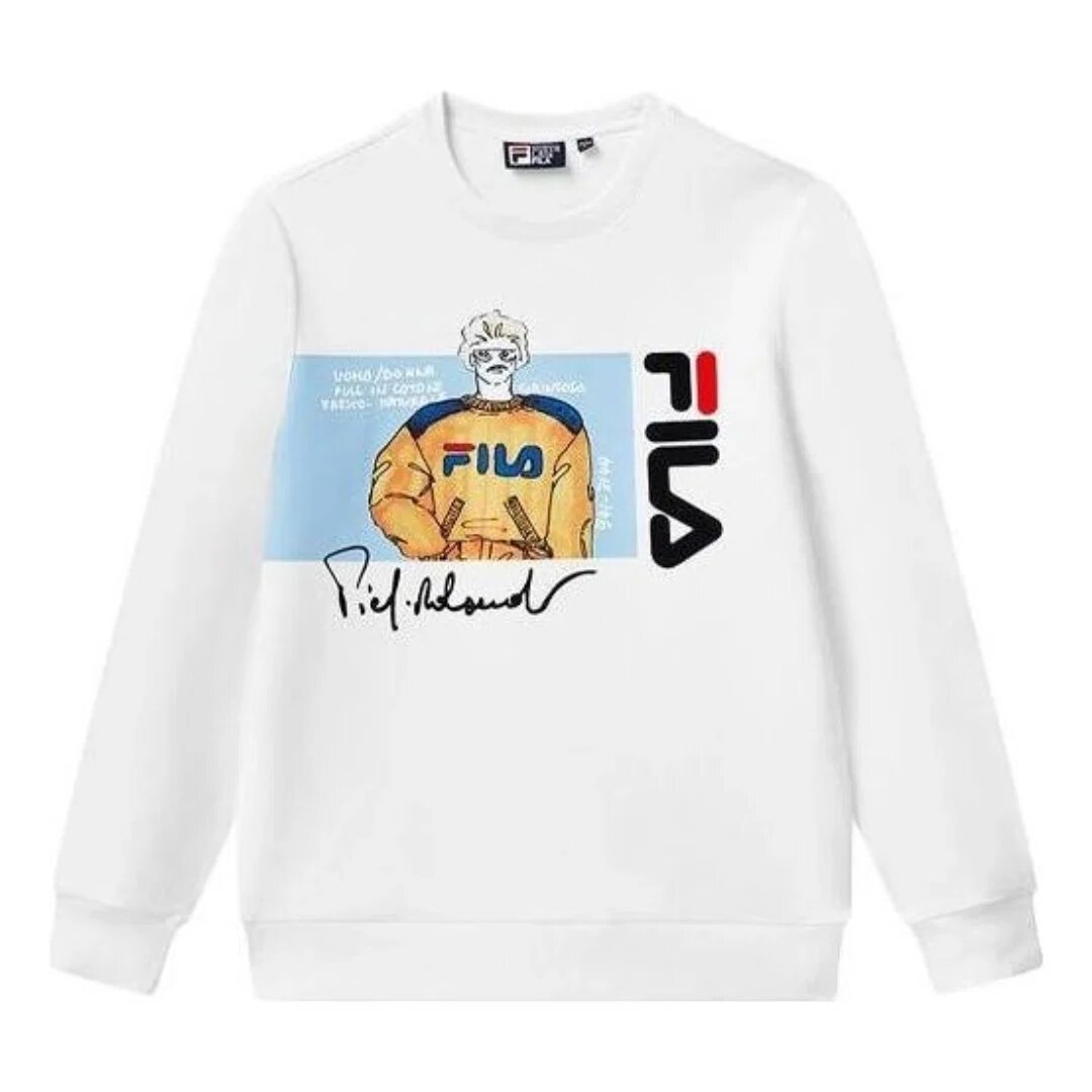 Pullover mit Logo-Grafik „Weiß Schwarz“