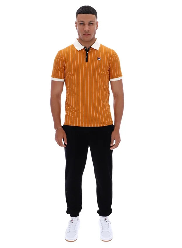 Pumpkin Spice BB1 Classic Vintage gestreiftes Polohemd