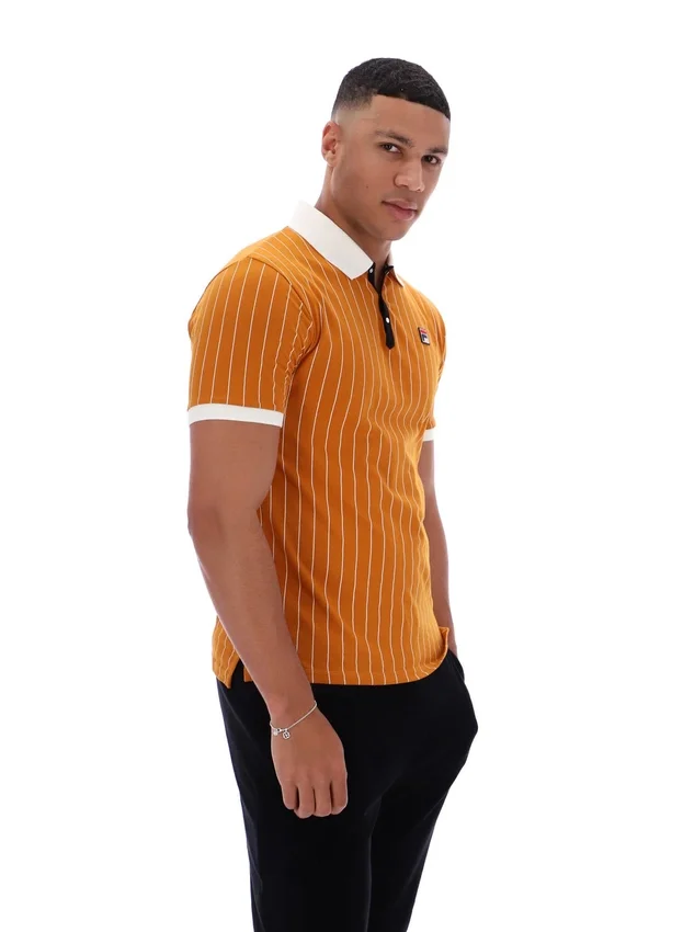 Pumpkin Spice BB1 Classic Vintage gestreiftes Polohemd