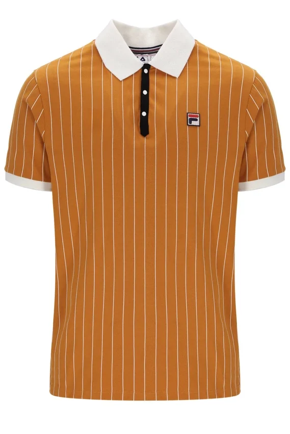 Pumpkin Spice BB1 Classic Vintage gestreiftes Polohemd