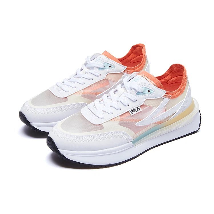 RENNO Classics Sneaker „Weiß-Orange“