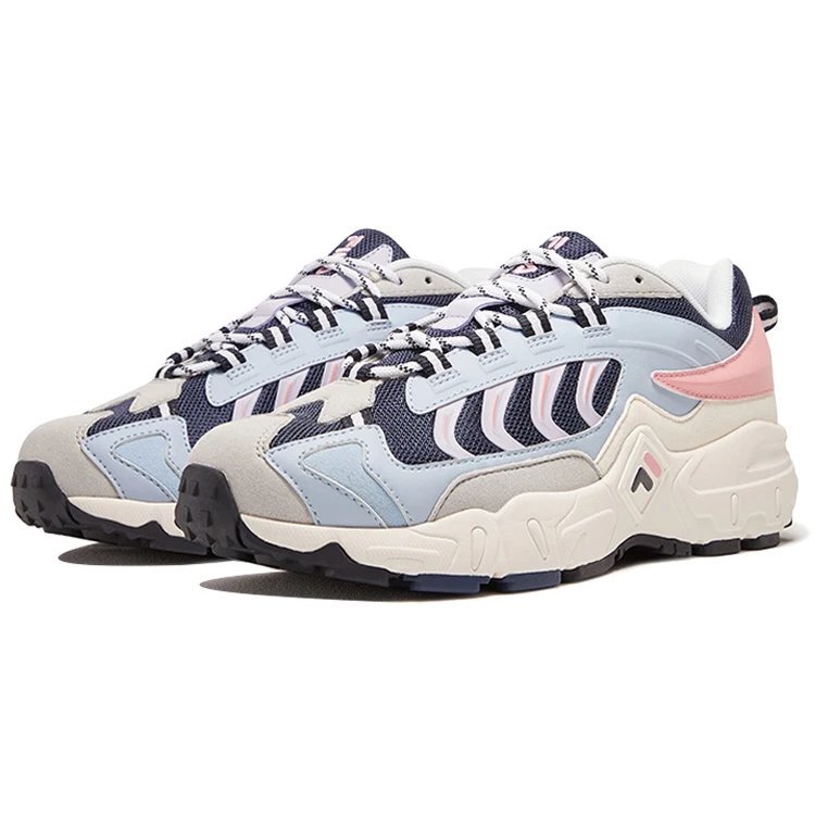 Retro-Schuh Blau Rosa