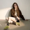 Ritmo-Sneaker für Damen aus grünem Wildleder
