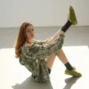 Ritmo-Sneaker für Damen aus grünem Wildleder