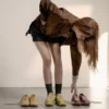 Ritmo-Sneaker für Damen aus grünem Wildleder
