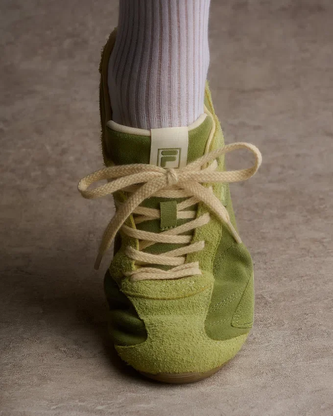 Ritmo-Sneaker für Damen aus grünem Wildleder