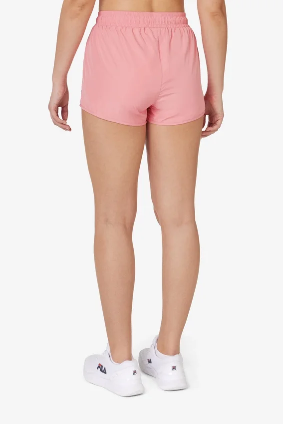 Rosa Shorts mit Banddetails