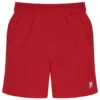 Rote 5"-Tennishorts für Herren mit Innenhose