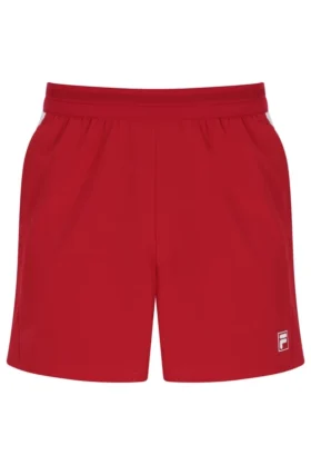 Rote 5"-Tennishorts für Herren mit Innenhose