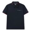 Rotes Colorblock-Logo, Shorts-Polo, Blau