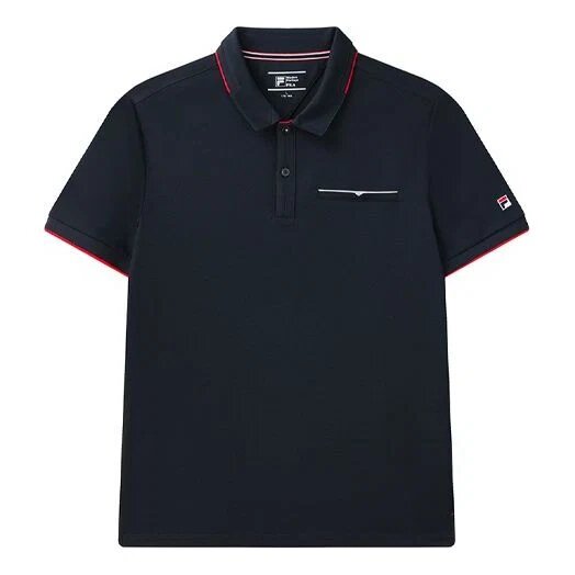 Rotes Colorblock-Logo, Shorts-Polo, Blau