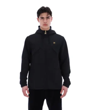 Schwarze Bunny-Leichtjacke