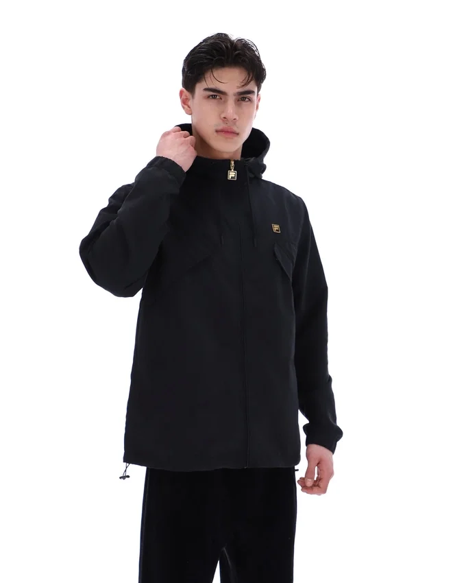 Schwarze Bunny-Leichtjacke