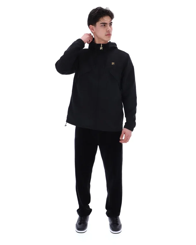 Schwarze Bunny-Leichtjacke