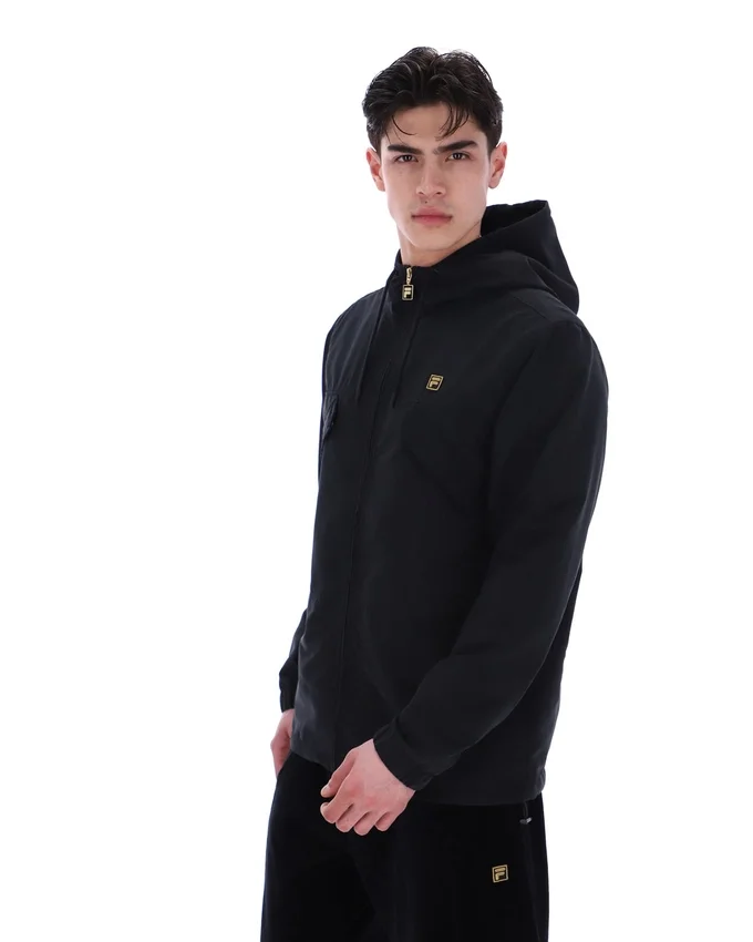 Schwarze Bunny-Leichtjacke