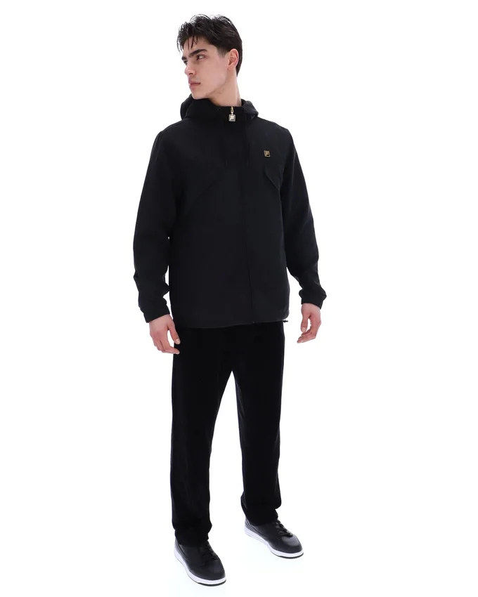Schwarze Bunny-Leichtjacke