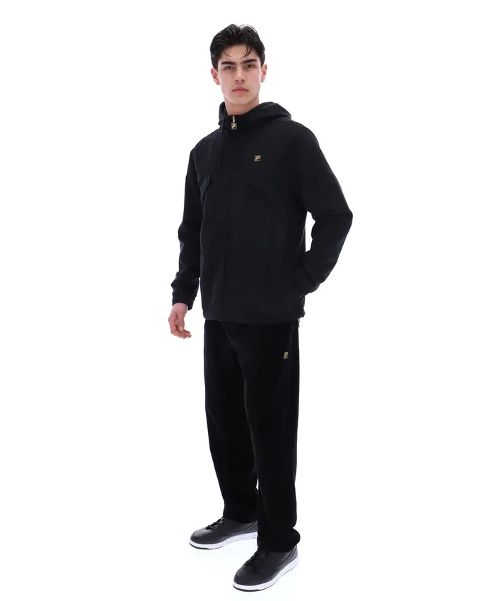 Schwarze Bunny-Leichtjacke