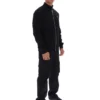 Schwarze Davey Trainingsjacke mit durchgehendem Reißverschluss