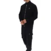 Schwarze Davey Trainingsjacke mit durchgehendem Reißverschluss