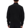 Schwarze „Dean“-Jacke aus Kunstwildleder mit durchgehendem Reißverschluss