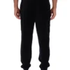 Schwarze Eddie-Velours-Jogginghose