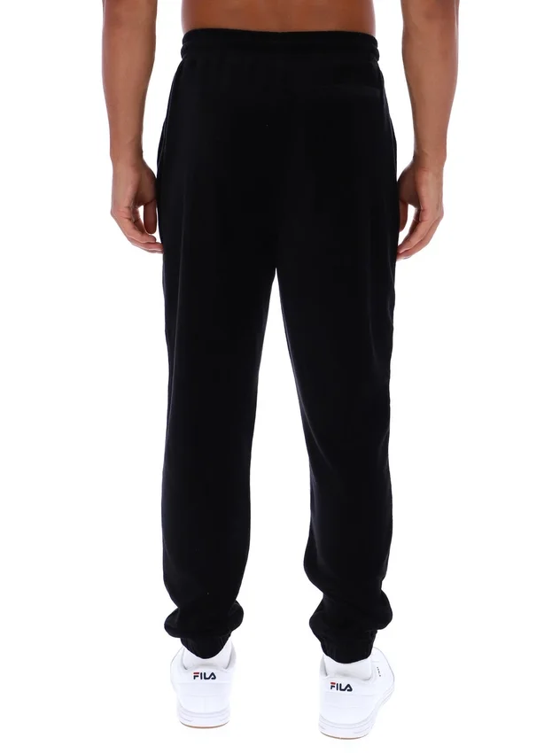 Schwarze Eddie-Velours-Jogginghose
