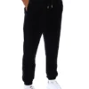 Schwarze Eddie-Velours-Jogginghose