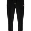 Schwarze Eddie-Velours-Jogginghose