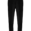 Schwarze Eddie-Velours-Jogginghose