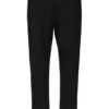 Schwarze Edward-Hose mit Fischgrätenmuster