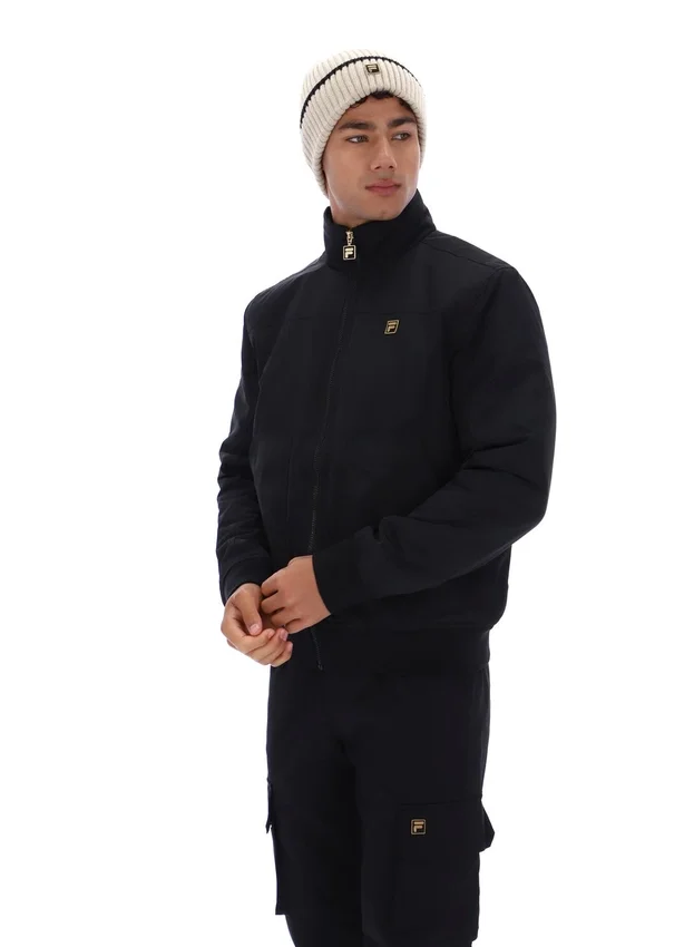 Schwarze Etton-Bomberjacke