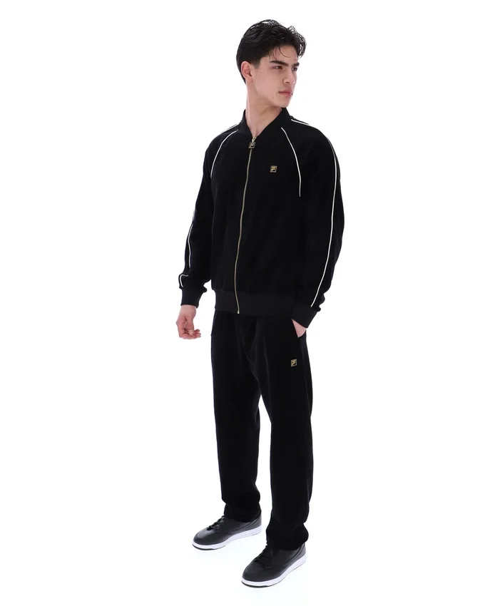 Schwarze Fella-Veloursjacke