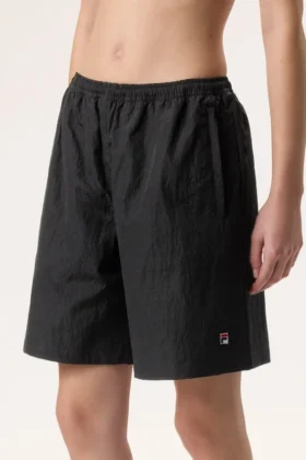 Schwarze Fila x Hailey Bieber Crinkle-Shorts