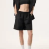 Schwarze Fila x Hailey Bieber Crinkle-Shorts
