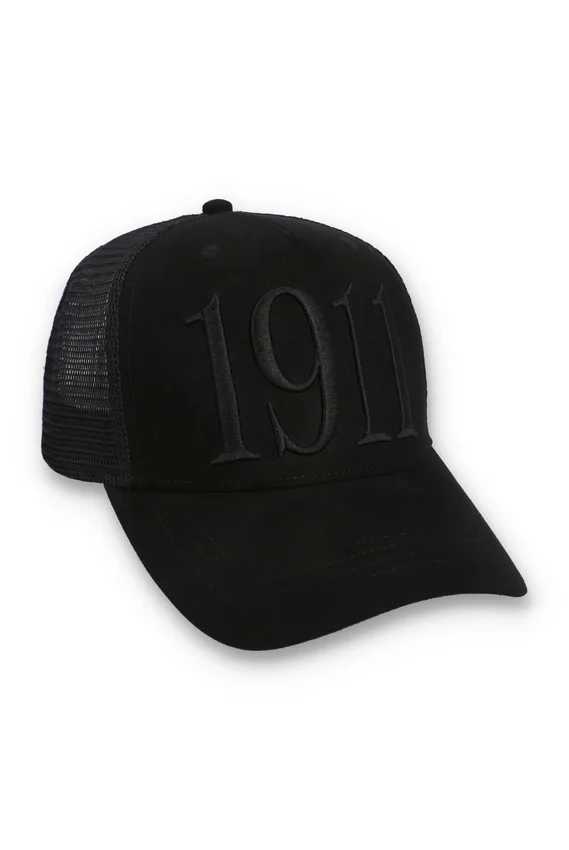 Schwarze Hazza Large 1911 Mesh-Kappe mit Stickerei