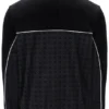 Schwarze Higgans-Veloursjacke mit durchgehendem Reißverschluss