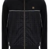 Schwarze Higgans-Veloursjacke mit durchgehendem Reißverschluss