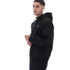 Schwarze Ian-Jacke mit durchgehendem Reißverschluss